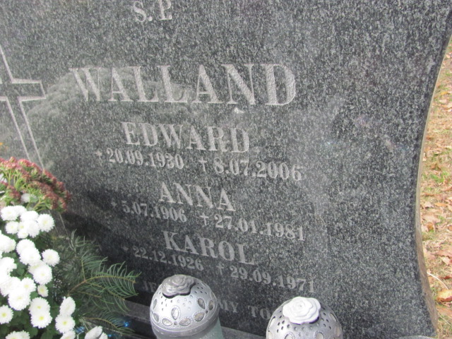 Karol Walland 1926 Cięcina - Grobonet - Wyszukiwarka osób pochowanych